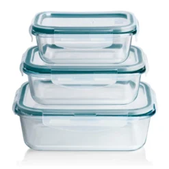 Kochwerk Glas-Frischhaltedosen Klick-it 6-tlg. Mit Mikrowellenventil Versch. Farben