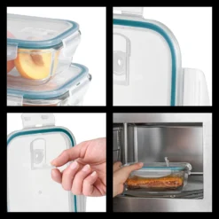 Kochwerk Glas-Frischhaltedosen Klick-it 6-tlg. Mit Mikrowellenventil Versch. Farben -Neuetischkultur-Shop 2301780001 prod 003