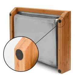 Bambus Schneidebrett - 49x37x8 Cm Mit Edelstahl Auffangschale - Holz Brett Natur -Neuetischkultur-Shop 8600295800 11638 prod 006