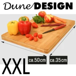 3 Cm Dickes XL Schneidebrett 50x35cm Bambus Holz Schneidbrett Holzbrett Küche -Neuetischkultur-Shop 8600295800 3950 prod 005