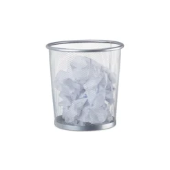 Relaxdays Papierkorb Rund Metallgeflecht