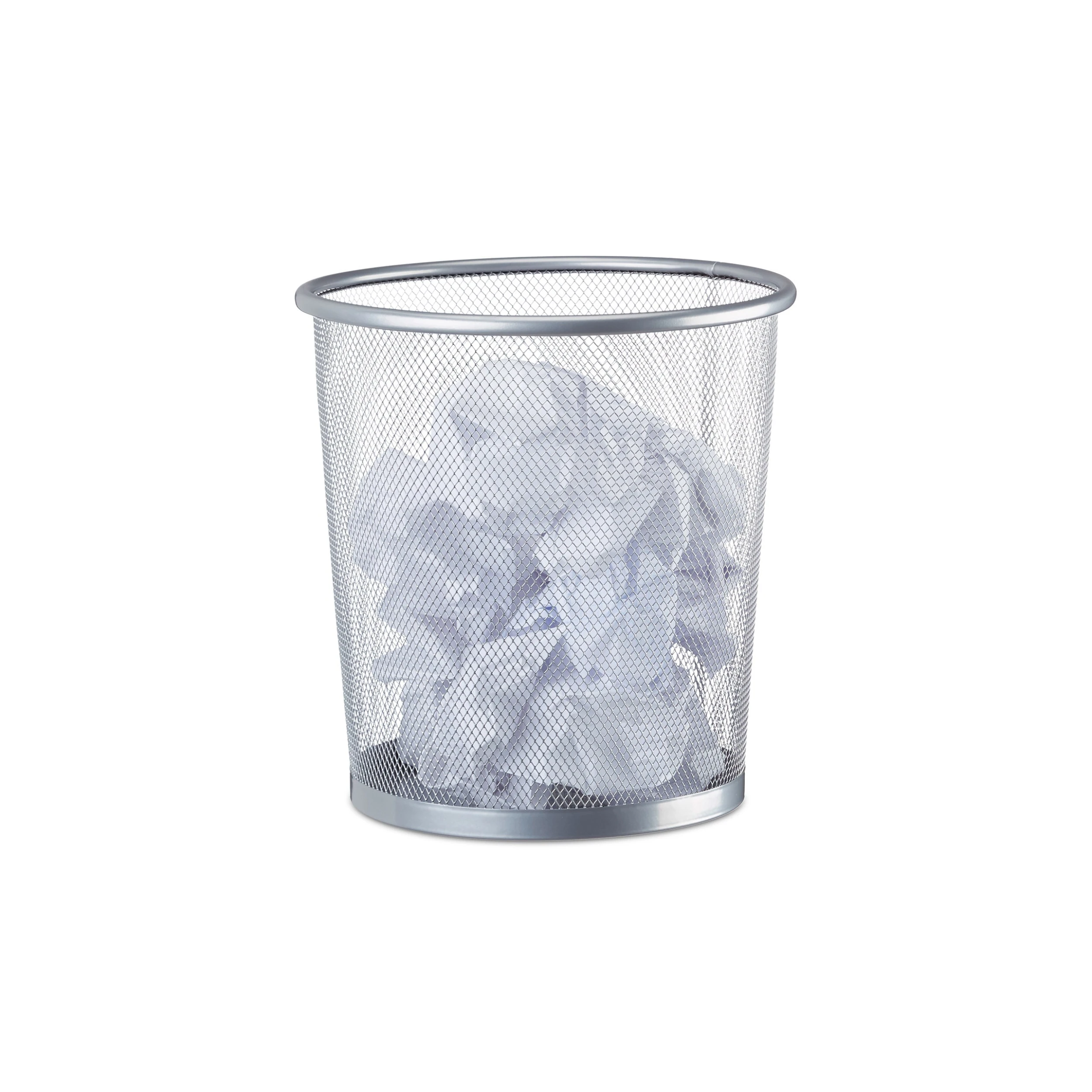 Relaxdays Papierkorb Rund Metallgeflecht 1 Relaxdays Papierkorb Rund Metallgeflecht