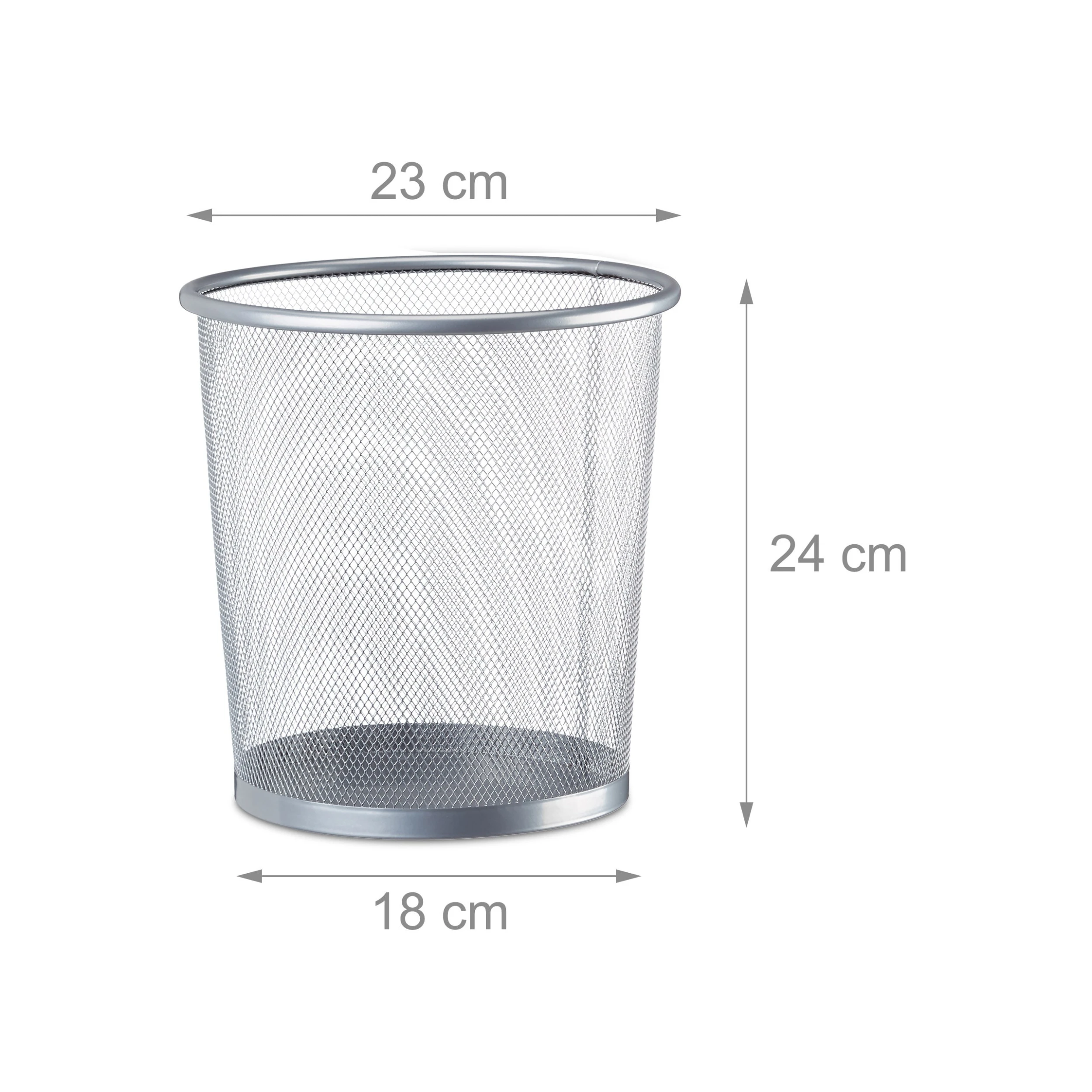Relaxdays Papierkorb Rund Metallgeflecht 3 Relaxdays Papierkorb Rund Metallgeflecht – Bild 3