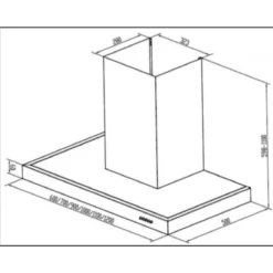 PKM 8090G Z LED 90cm Edelstahl Kaminabzugshaube Dunstabzugshaube A -Neuetischkultur-Shop 8600349300 1270 prod 003