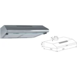 KHU-603 Edelstahl Dunstabzugshaube 60cm Unterschrank Unterbau Filter -Neuetischkultur-Shop 8600349300 1828 prod 005