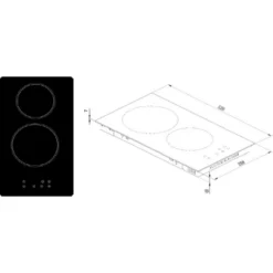 KF-GK-2F Einbaukochfeld 2er Glaskeramik Kochfeld Autark Doppelkochfeld 10 KF-GK-2F Einbaukochfeld 2er Glaskeramik Kochfeld Autark Doppelkochfeld -Neuetischkultur-Shop 8600349300 1843 prod 005
