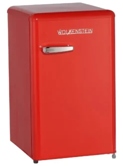 Wolkenstein KS95RT FR Retro Kühlschrank Rot Feuerrot Mit Gefrierfach