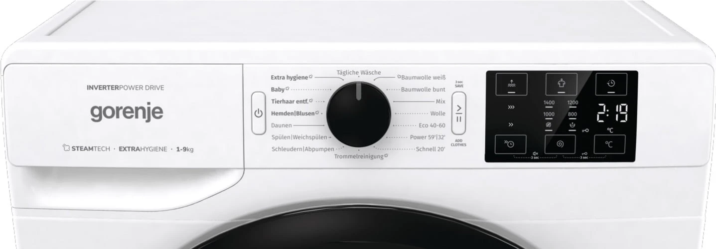 Gorenje Waschmaschine WNEI94APS 1400 U/min 9 Kg Display SteamTech 4 Gorenje Waschmaschine WNEI94APS 1400 U/min 9 Kg Display SteamTech – Bild 4