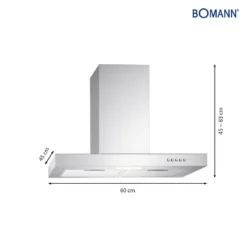 Bomann DU7600IX Dunstabzugshaube 60cm LED Edelstahl Kaminhaube Wandhaube -Neuetischkultur-Shop 8600349300 2652 prod 003