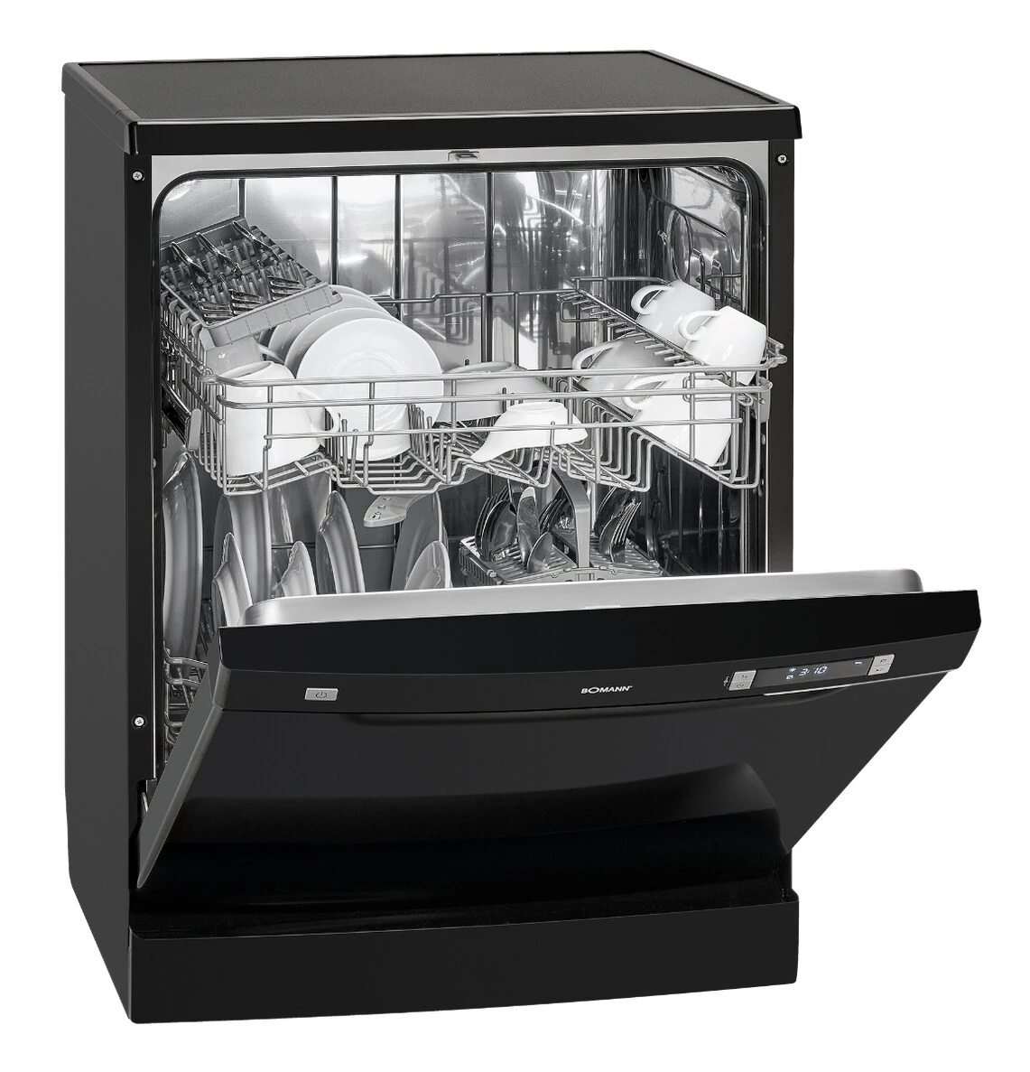 Bomann GSP 7408 Geschirrspüler Schwarz 60cm Freistehend Einbau 3 Bomann GSP 7408 Geschirrspüler Schwarz 60cm Freistehend Einbau – Bild 3