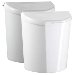 BRUNNER Pillar XL Abfalleimer Halterung Müll Tonne Eimer Kompakt Caravan Camping Farbe: Weiß