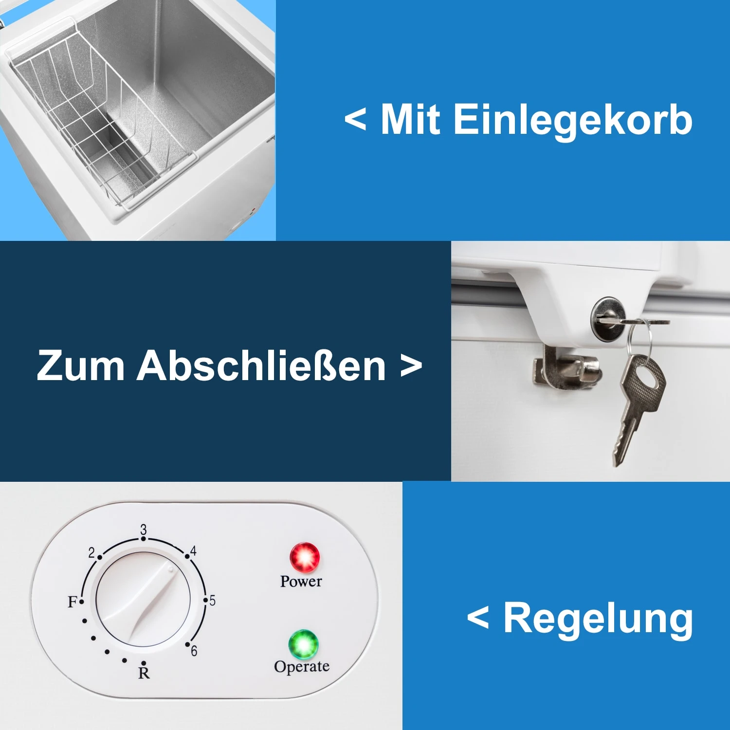 TroniTechnik Gefriertruhe Kühltruhe Kühlfach BORGAR 110L PRO Mit Korb Und Schloss 5 TroniTechnik Gefriertruhe Kühltruhe Kühlfach BORGAR 110L PRO Mit Korb Und Schloss – Bild 5