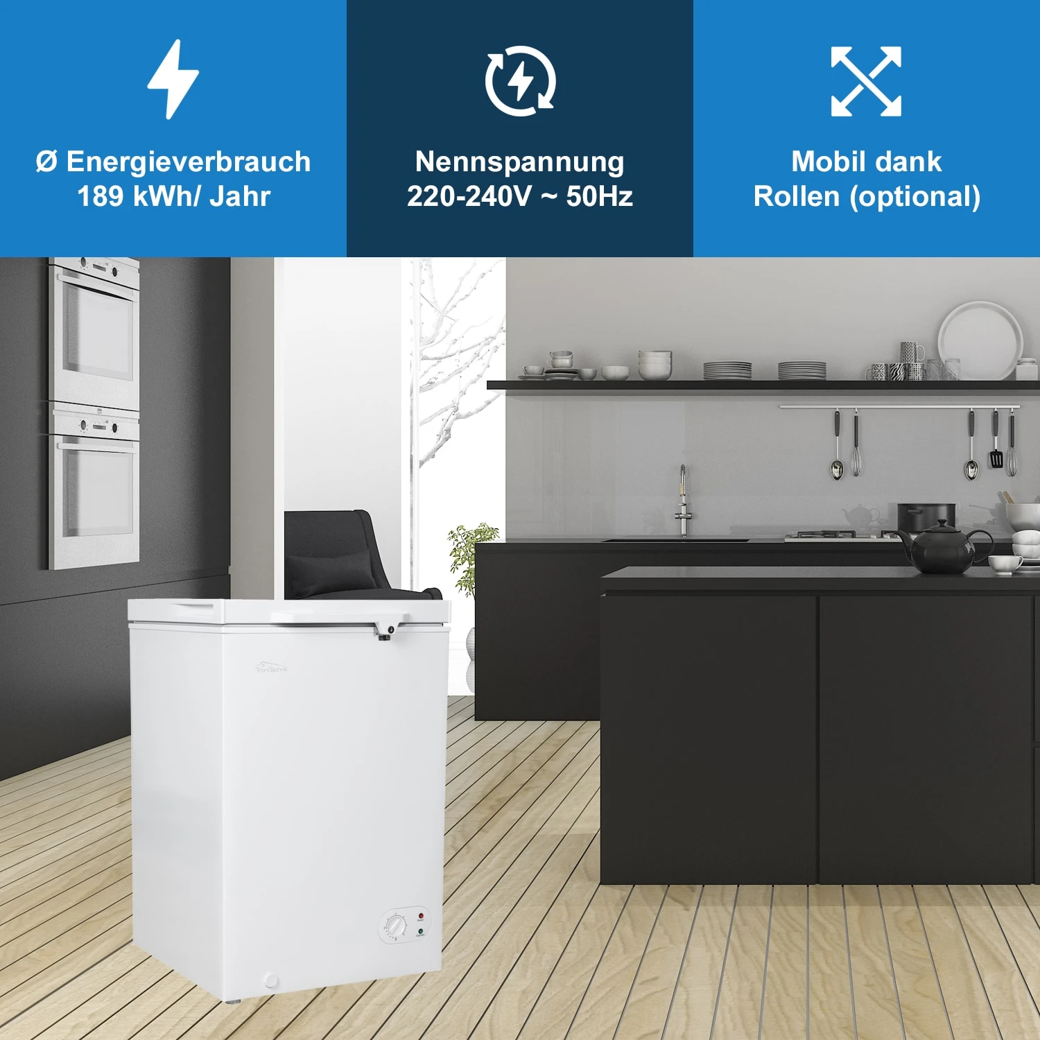 TroniTechnik Gefriertruhe Kühltruhe Kühlfach BORGAR 110L PRO Mit Korb Und Schloss 6 TroniTechnik Gefriertruhe Kühltruhe Kühlfach BORGAR 110L PRO Mit Korb Und Schloss – Bild 6