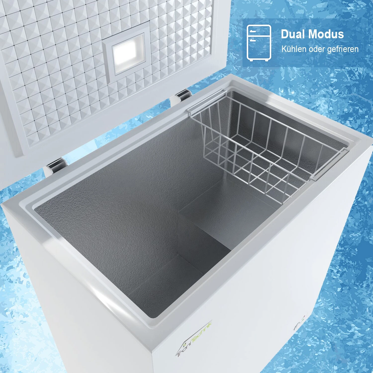 TroniTechnik Gefriertruhe Kühltruhe Kühlfach BORGAR 210L PRO Mit Korb Und Schloss 3 TroniTechnik Gefriertruhe Kühltruhe Kühlfach BORGAR 210L PRO Mit Korb Und Schloss – Bild 3