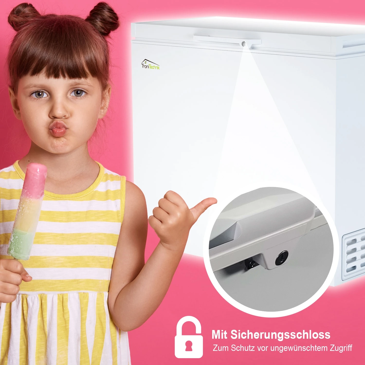 TroniTechnik Gefriertruhe Kühltruhe Kühlfach BORGAR 210L PRO Mit Korb Und Schloss 4 TroniTechnik Gefriertruhe Kühltruhe Kühlfach BORGAR 210L PRO Mit Korb Und Schloss – Bild 4