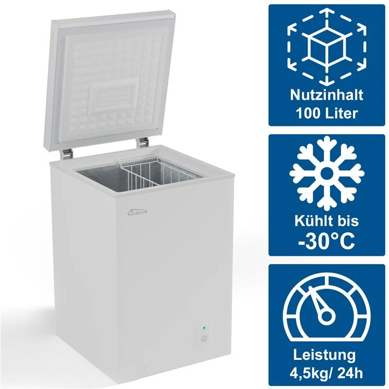 TroniTechnik Gefriertruhe Kühltruhe Kühlfach BORGAR 110L Basic Mit Korb 1 TroniTechnik Gefriertruhe Kühltruhe Kühlfach BORGAR 110L Basic Mit Korb