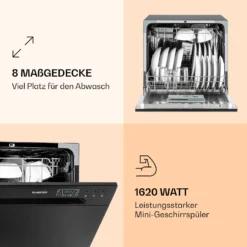Amazonia 8 Geschirrspülmaschine 1620 Watt Für 8 Maßgedecke 49 DB Aquastop 8 Amazonia 8 Geschirrspülmaschine 1620 Watt Für 8 Maßgedecke 49 DB Aquastop -Neuetischkultur-Shop 8600359300 10242 prod 003