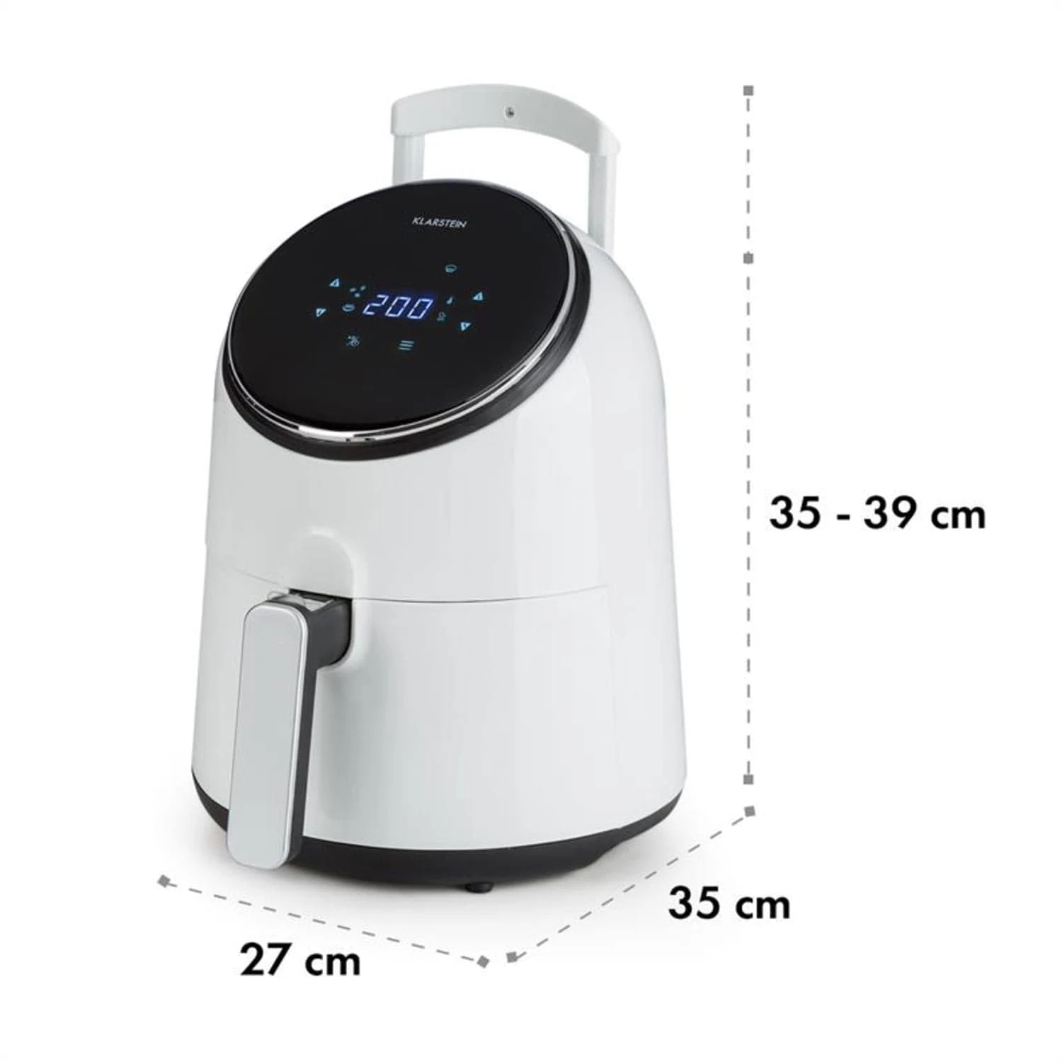 AirVital Heißluftfritteuse 1300W 2,5l CeraPlus-Antihaft Touch Weiß 2 AirVital Heißluftfritteuse 1300W 2,5l CeraPlus-Antihaft Touch Weiß – Bild 2