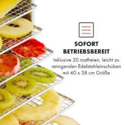 Master Jerky 550 Dörrautomat 2400W 40-90 °C 24h-Timer Edelstahl Silber 9 Master Jerky 550 Dörrautomat 2400W 40-90 °C 24h-Timer Edelstahl Silber -Neuetischkultur-Shop 8600359300 8054 prod 004