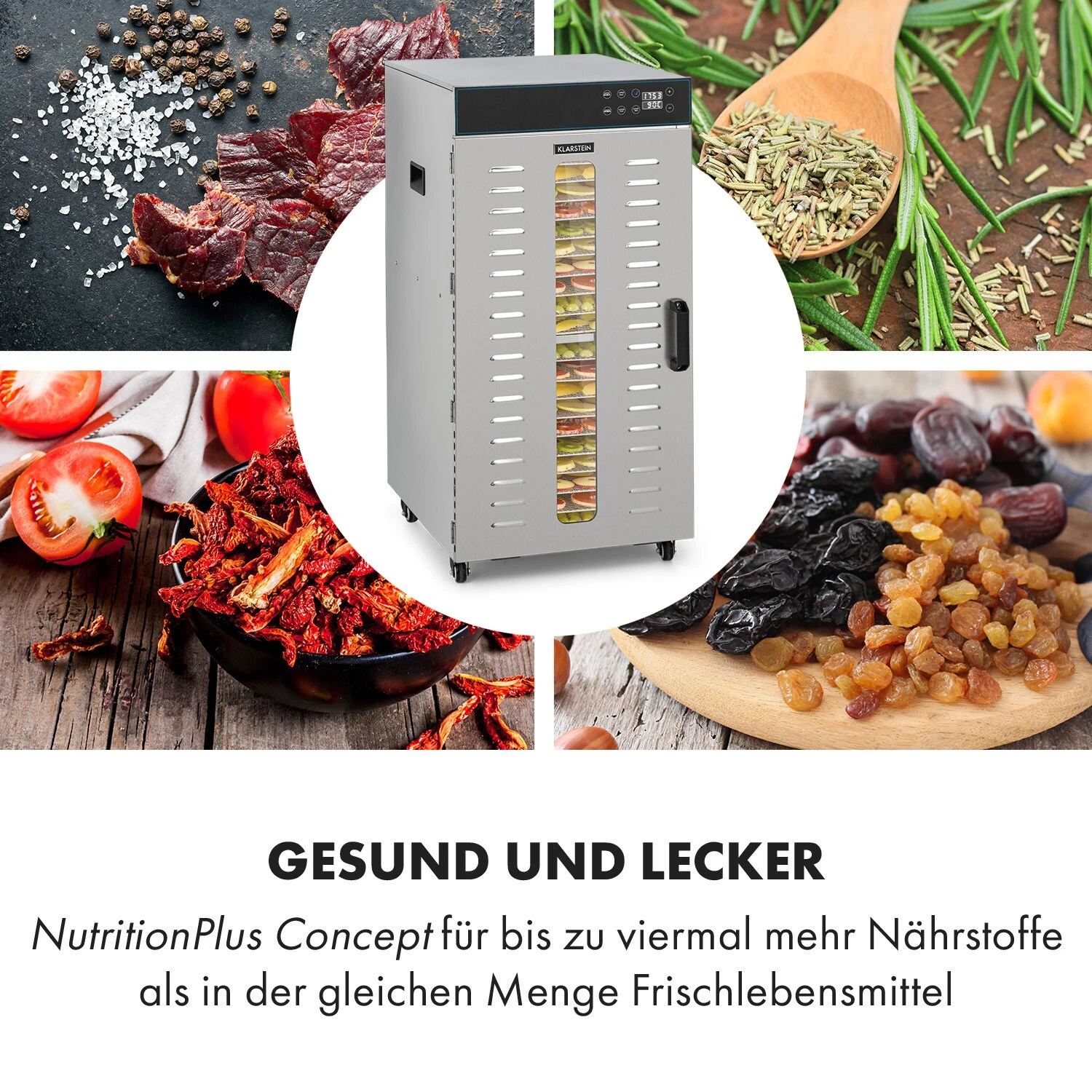 Master Jerky 550 Dörrautomat 2400W 40-90 °C 24h-Timer Edelstahl Silber 5 Master Jerky 550 Dörrautomat 2400W 40-90 °C 24h-Timer Edelstahl Silber – Bild 5