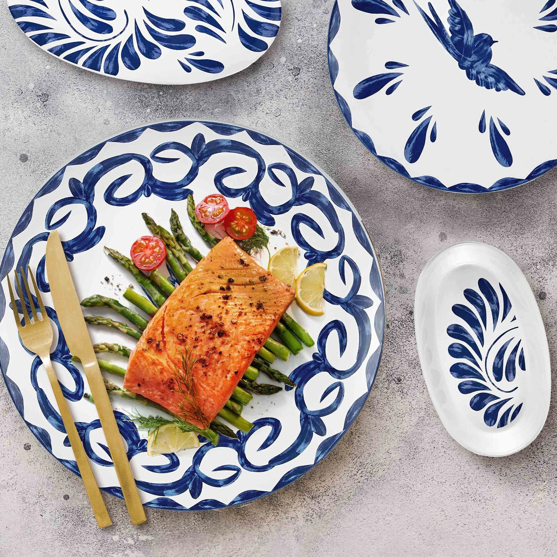 The Mia Servierplatte Azur Ovalförmiger Servierteller 3-tlg. - 17cm - Mit Gestell 3 The Mia Servierplatte Azur Ovalförmiger Servierteller 3-tlg. - 17cm - Mit Gestell – Bild 3