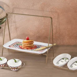 The Mia Servierplatte Jardin Ovale Servierteller Mit Gestell Tief 17cm - 2-tlg. -Neuetischkultur-Shop 8600362100 JRD007 prod 003