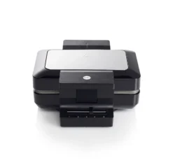 WILFA Waffeleisen GAUFRES Für 2 Belgische Waffeln, 1000 Watt, BW-1000B, Schwarz