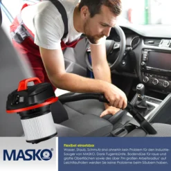 Masko® Industriestaubsauger Staubsauger Nass Trocken Sauger Edelstahl Max. 1800W -Neuetischkultur-Shop 8600364700 18540 prod 006 scaled
