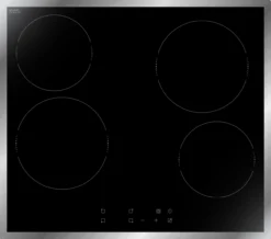 YUNA Glaskeramik-Kochfeld CALOR EBK4R, Mit Edelstahlrahmen, Touch Control